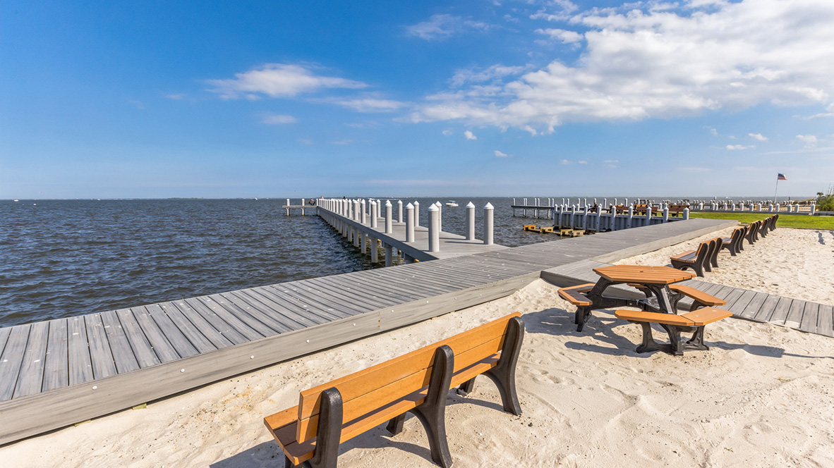 area photography showcasing nearby Waretown's beach town