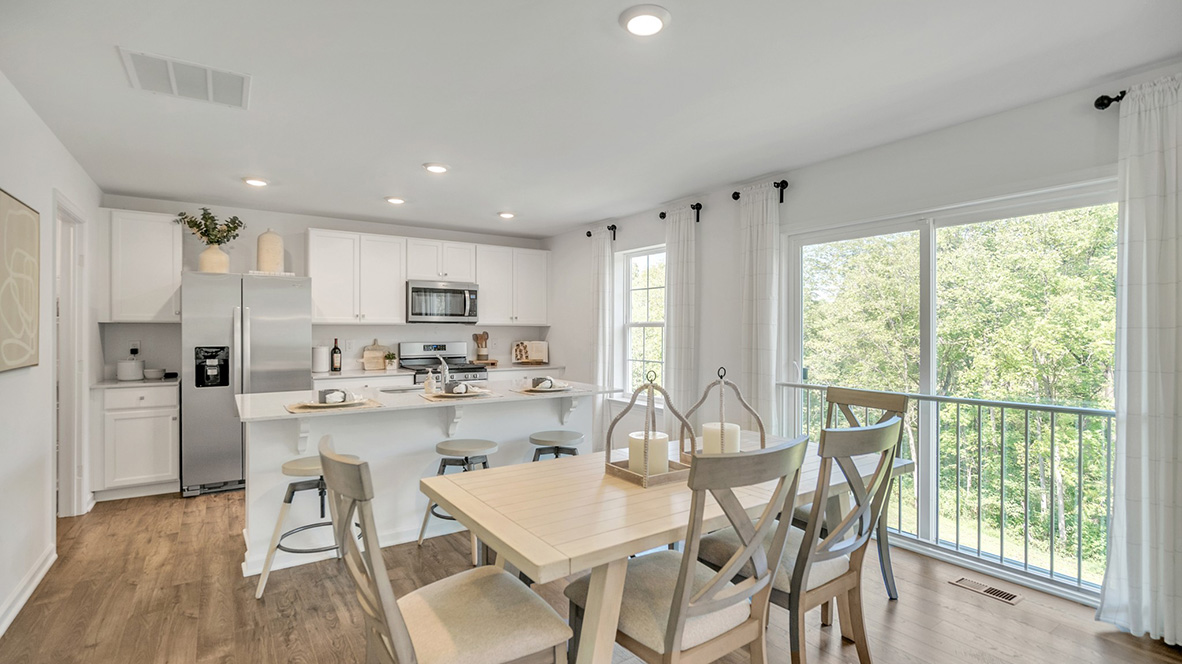 dining table and  kitchen island
