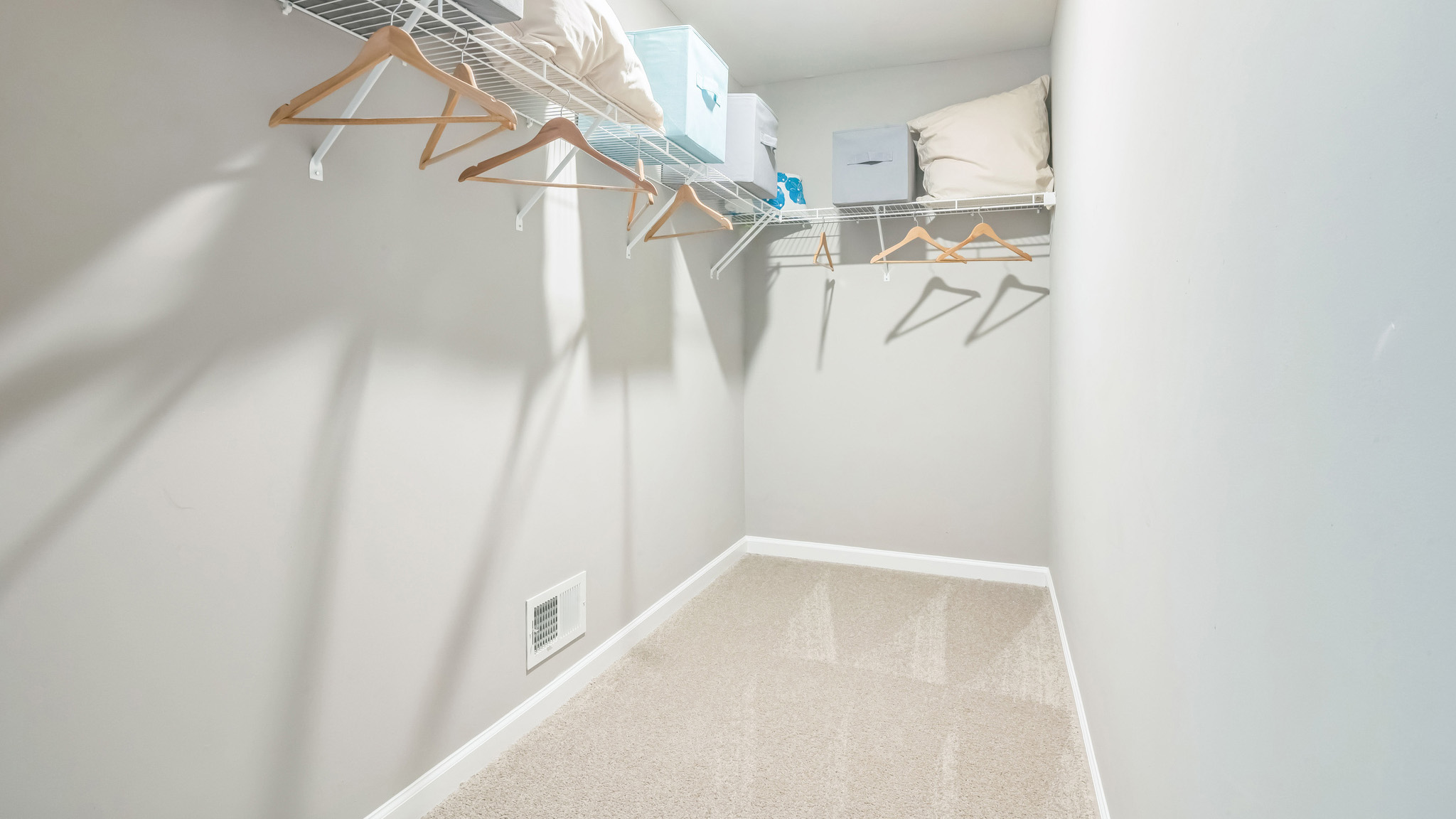 large walk in closet off the primary