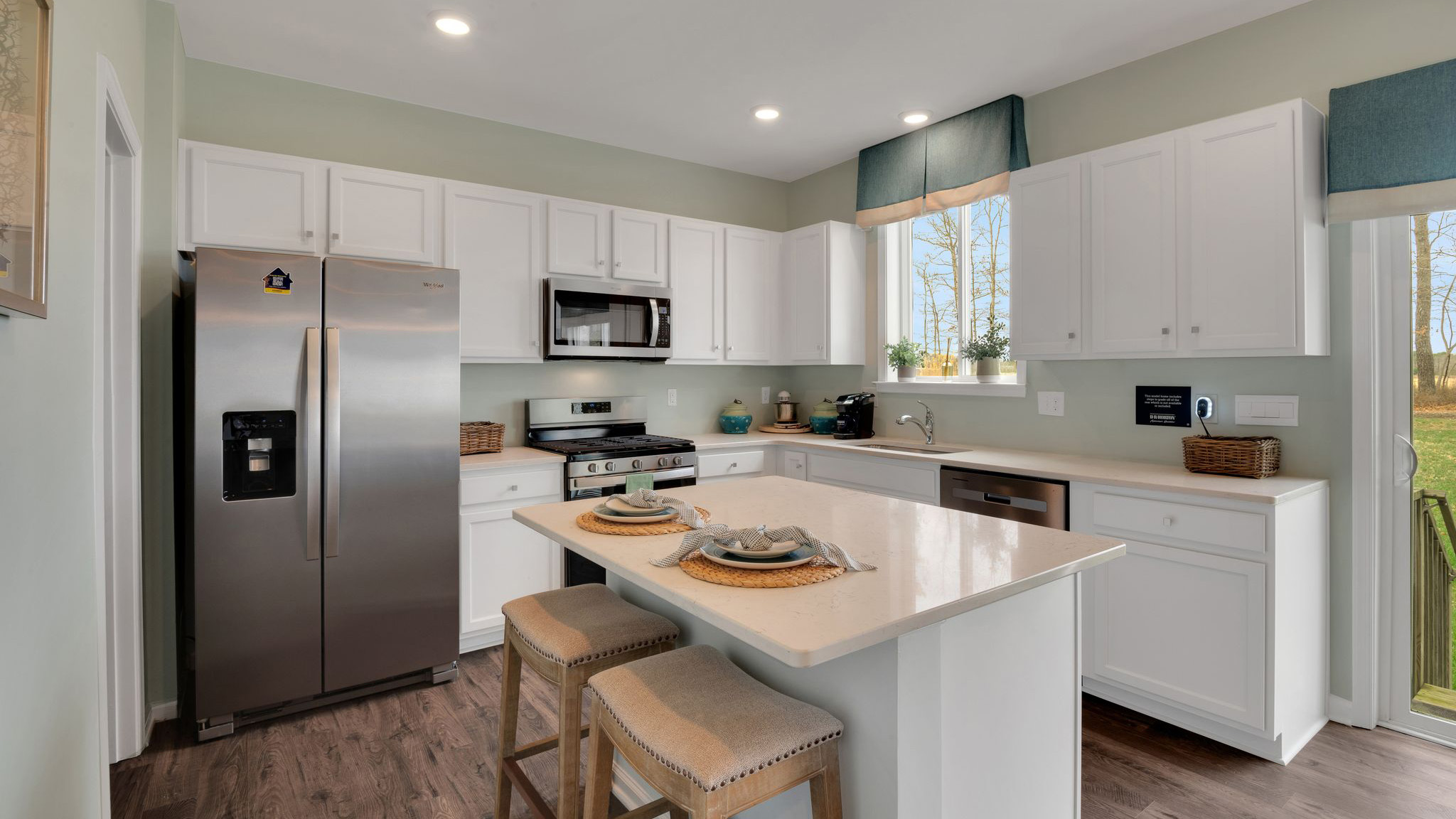 spacious kitchen with large island