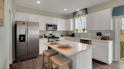 kitchen with kitchen island