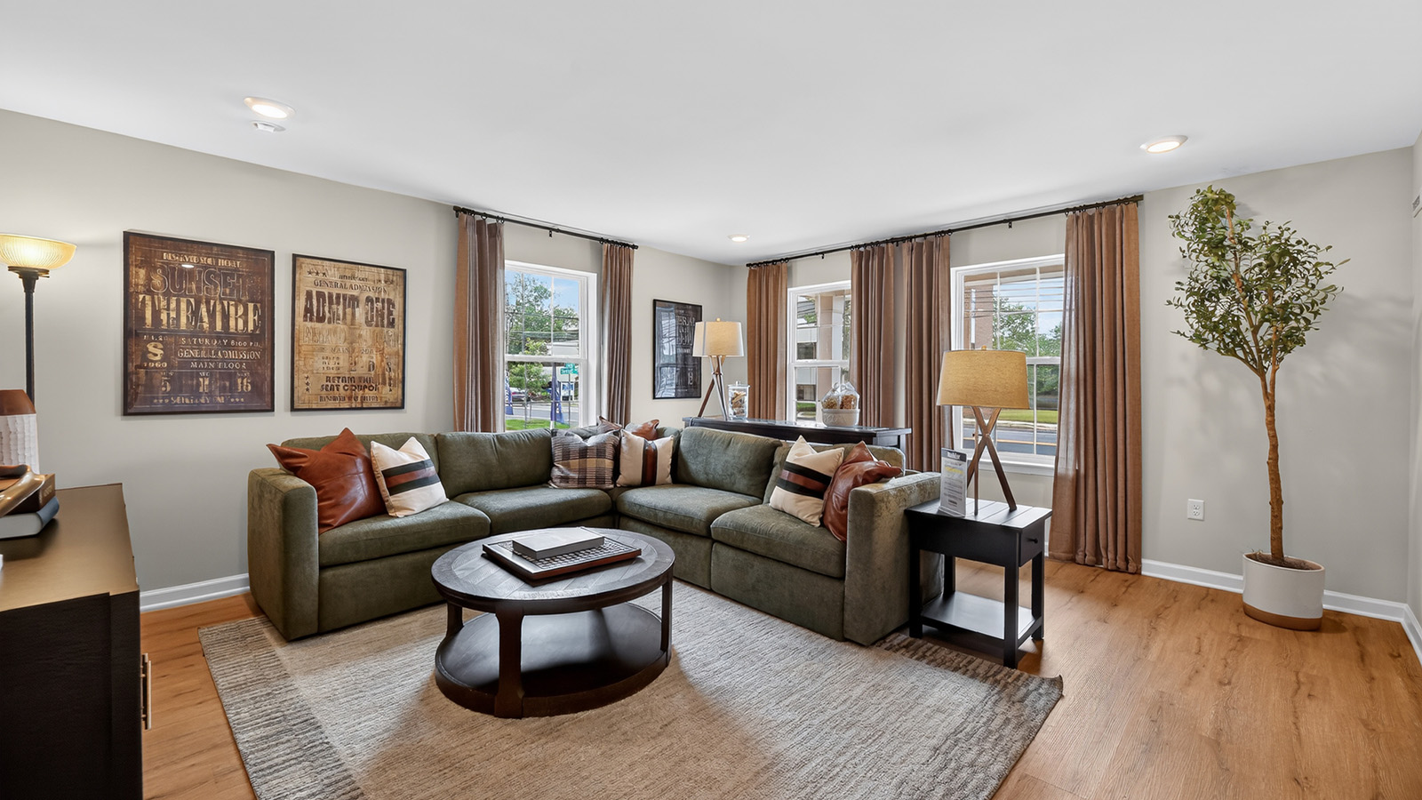 flex room in the Elmore model at Lakeside Village with a mid century modern design