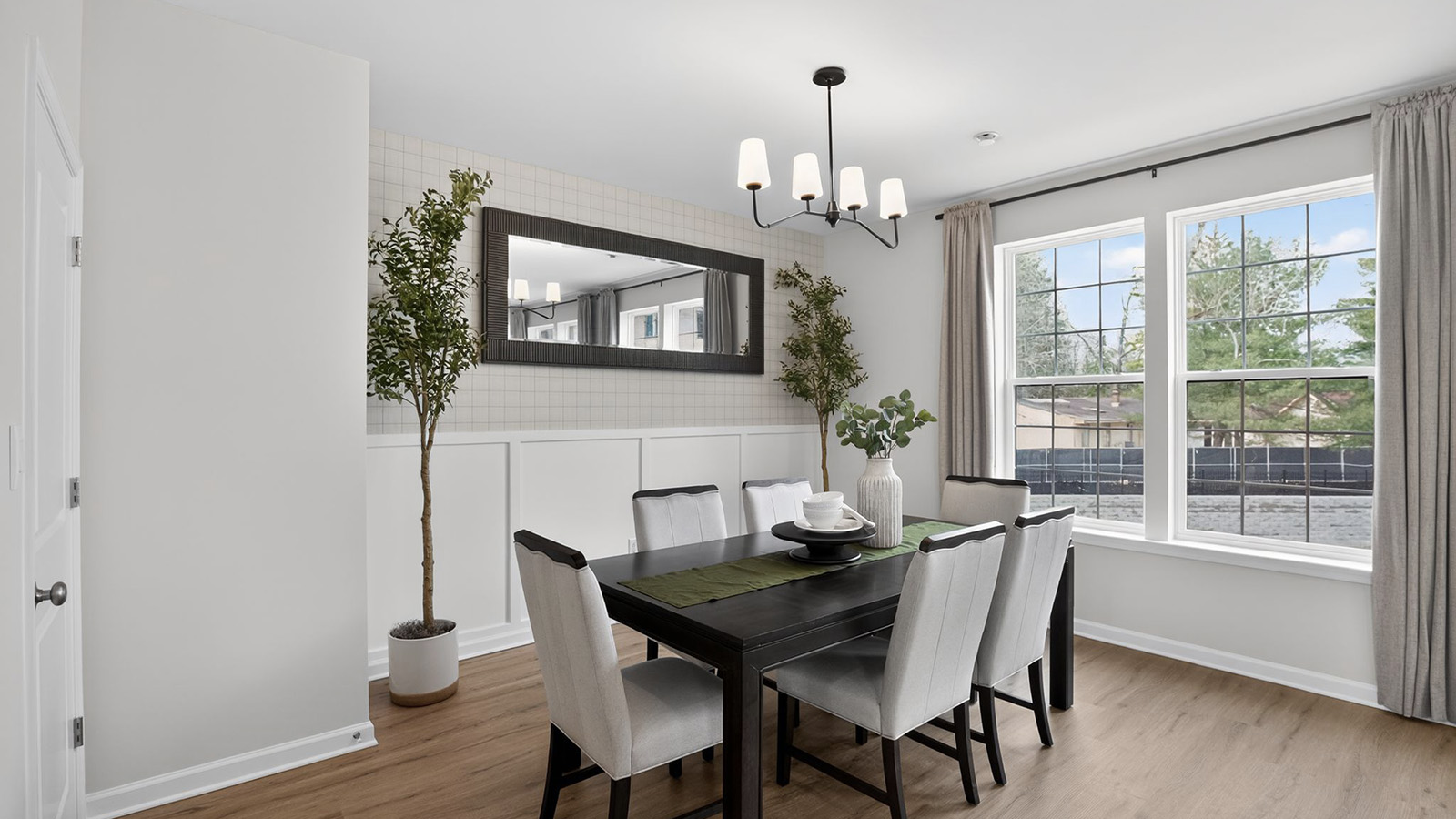 beautiful dining table with mid century modern design