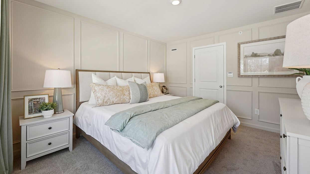 large bedroom with modern design and spacious layout