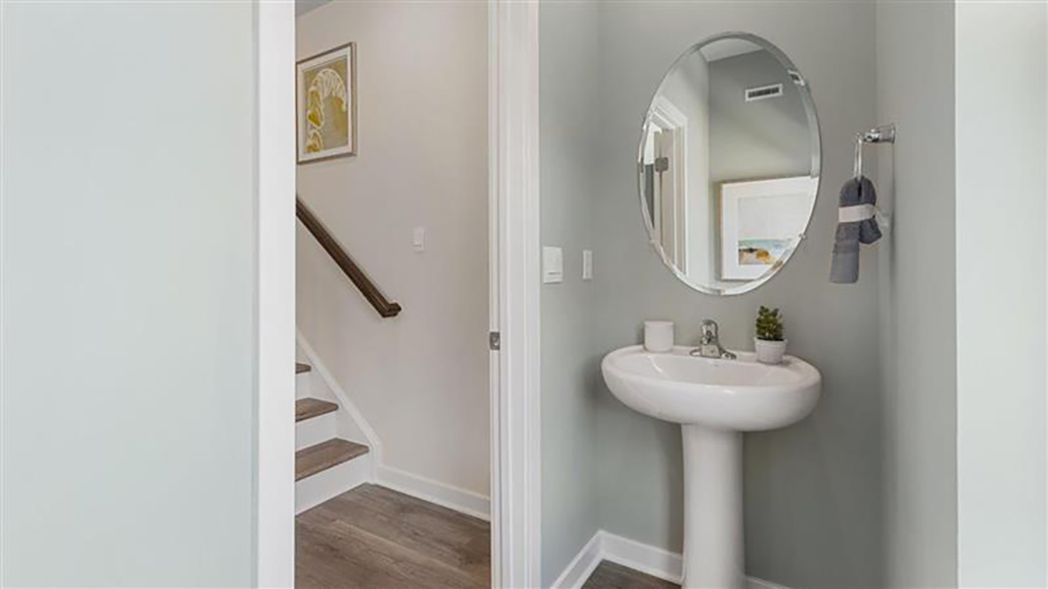powder room on the main floor