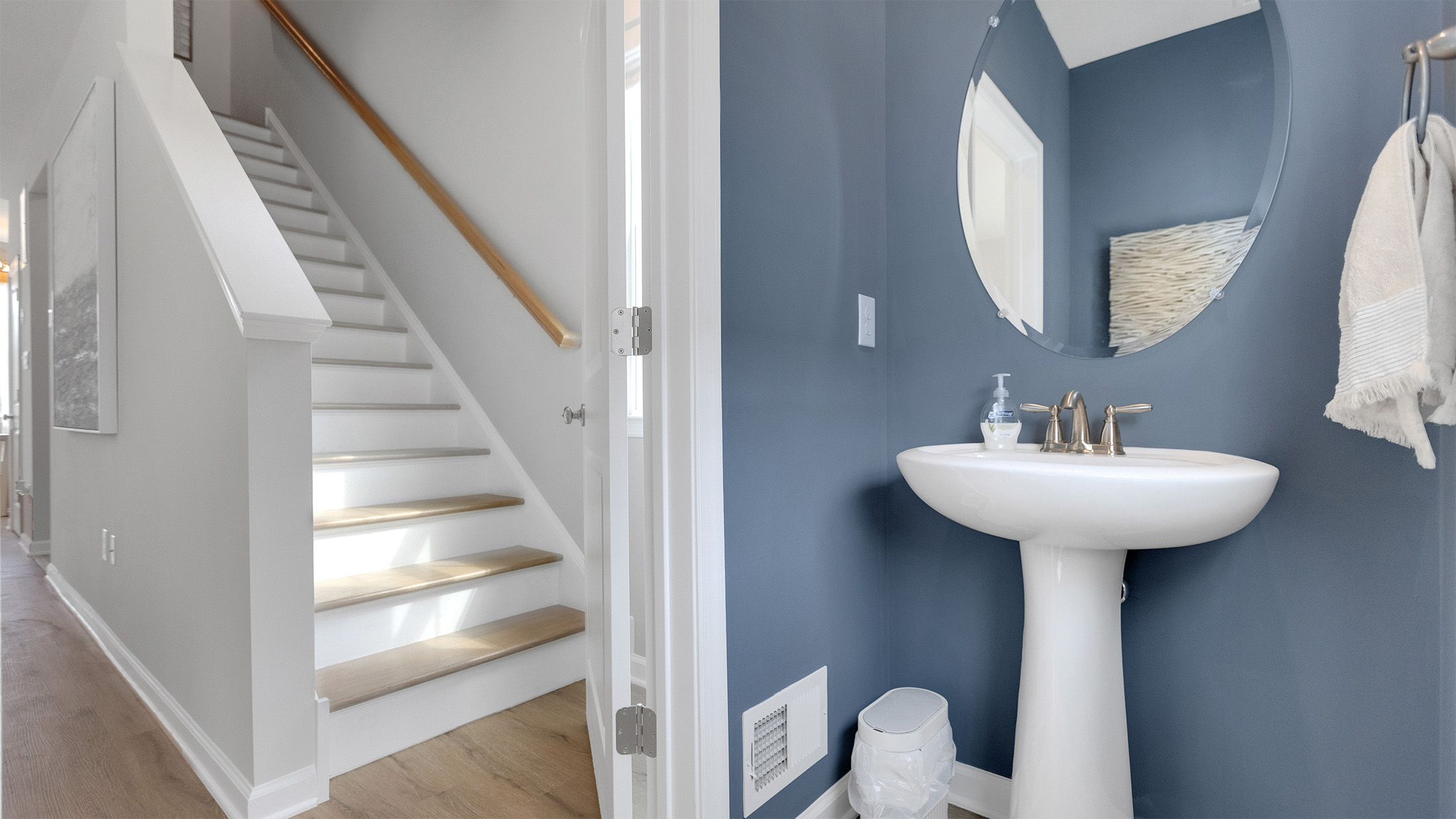 powder room on the second floor