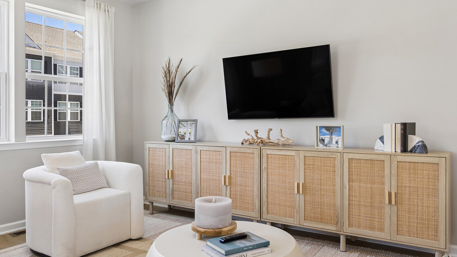 spacious open concept living room
