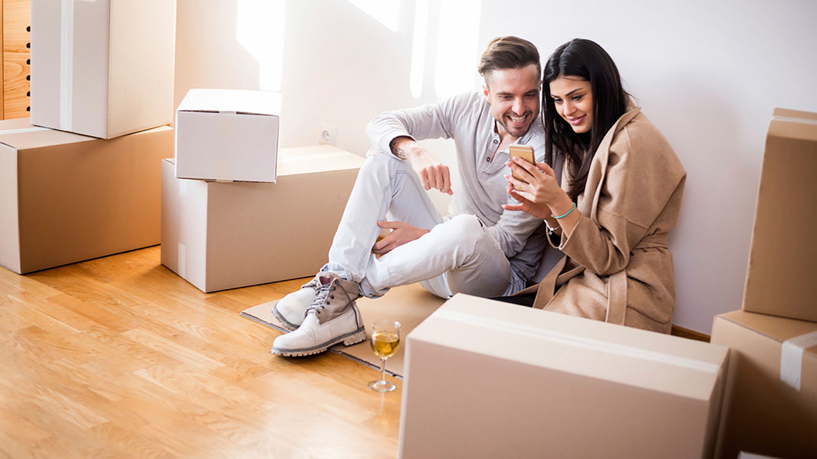 couple who just moved in lifestyle photo