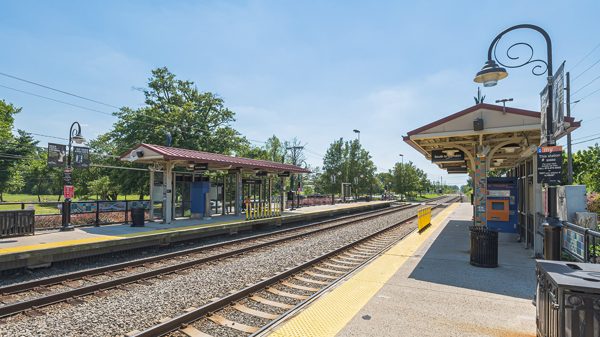 Moorestown downtown area photos of the train station