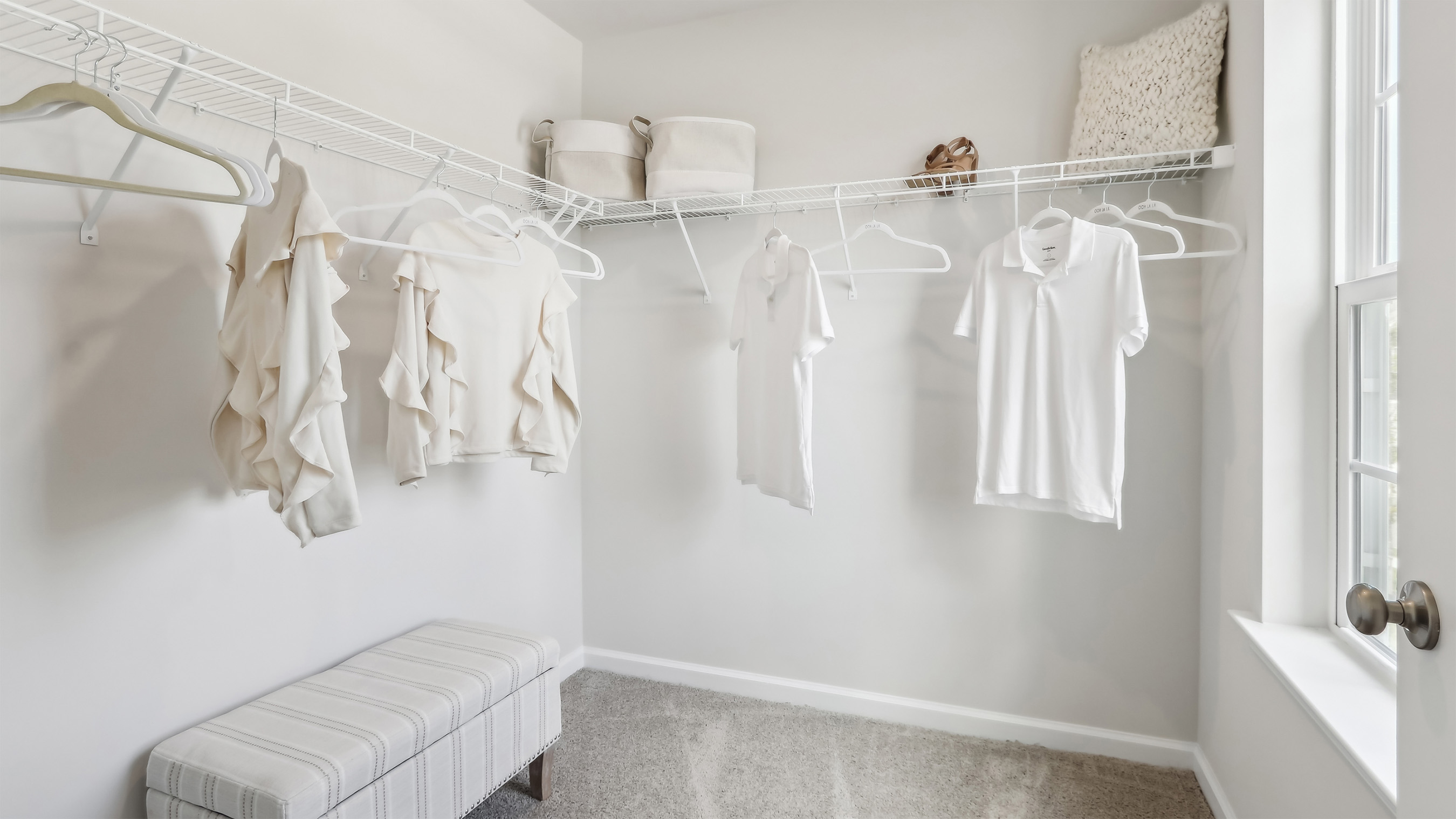 walk in closet off the primary with ample space