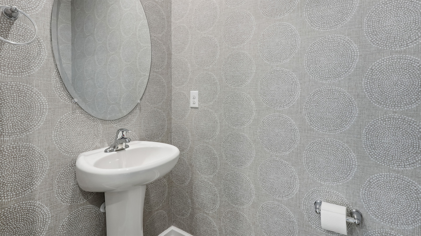 powder room off the first floor hall
