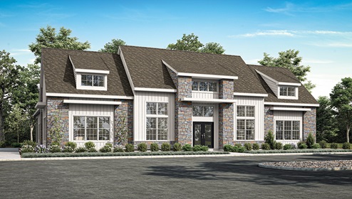 community club house front rendering