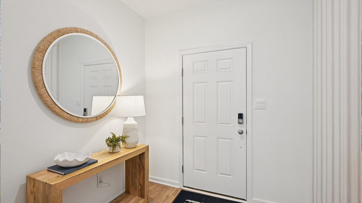 modern front entrance into a crofton model