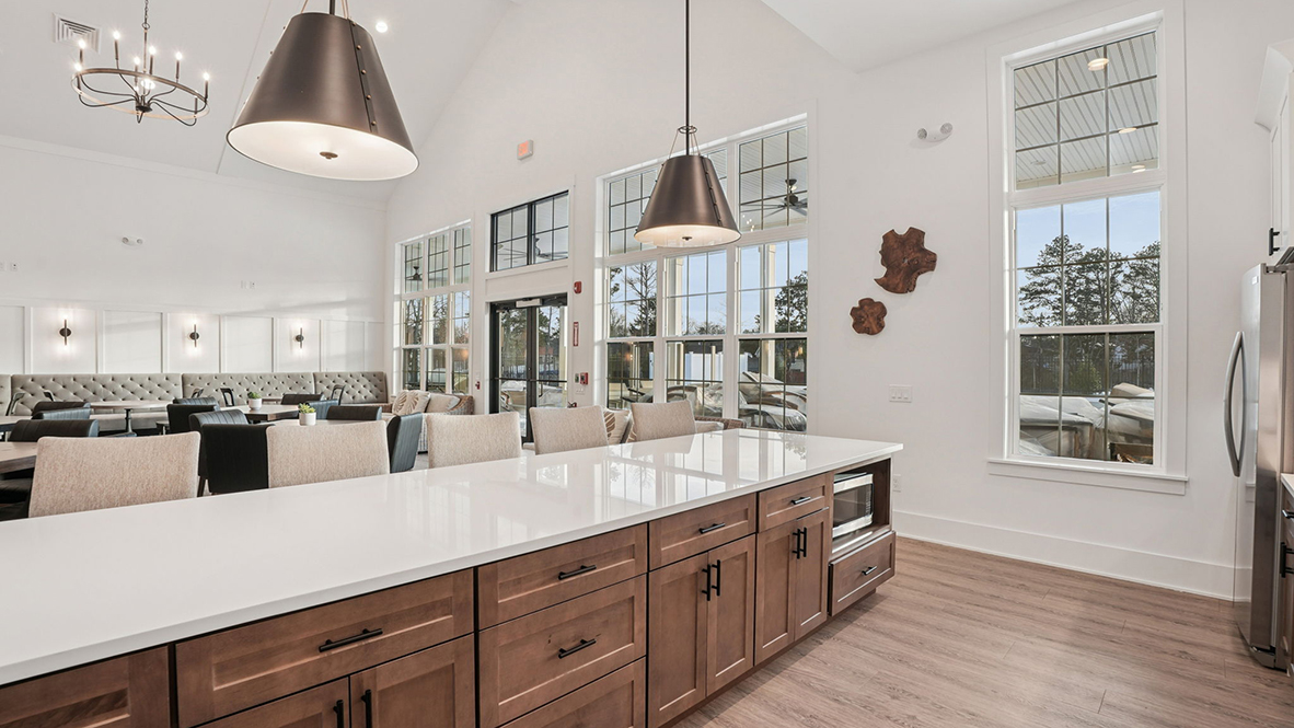 tides and winds club house kitchen area