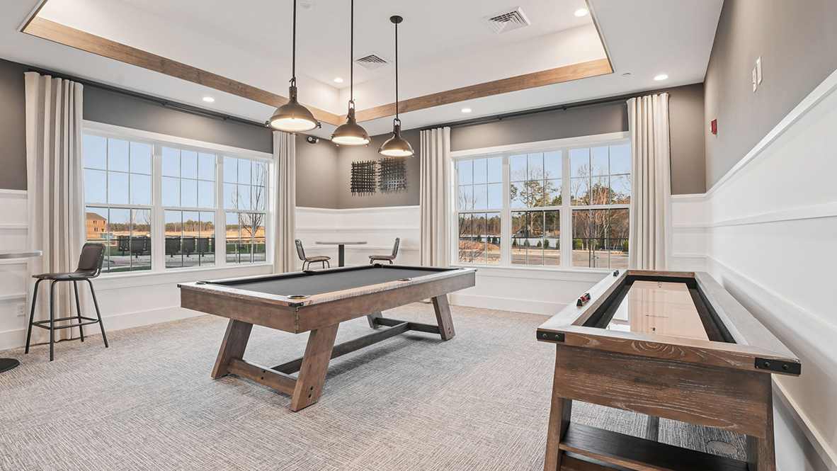 tides and winds clubhouse rec center showing a pool table