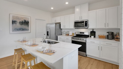 kitchen with kitchen island