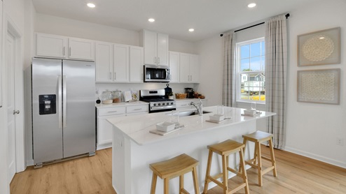 kitchen with kitchen island