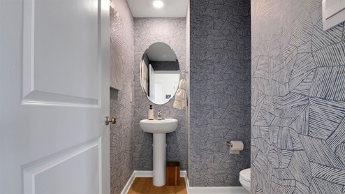 first floor half bathroom