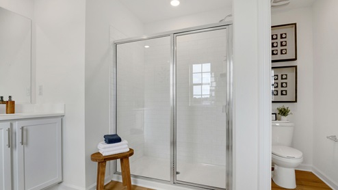 en suite bathroom with glass shower