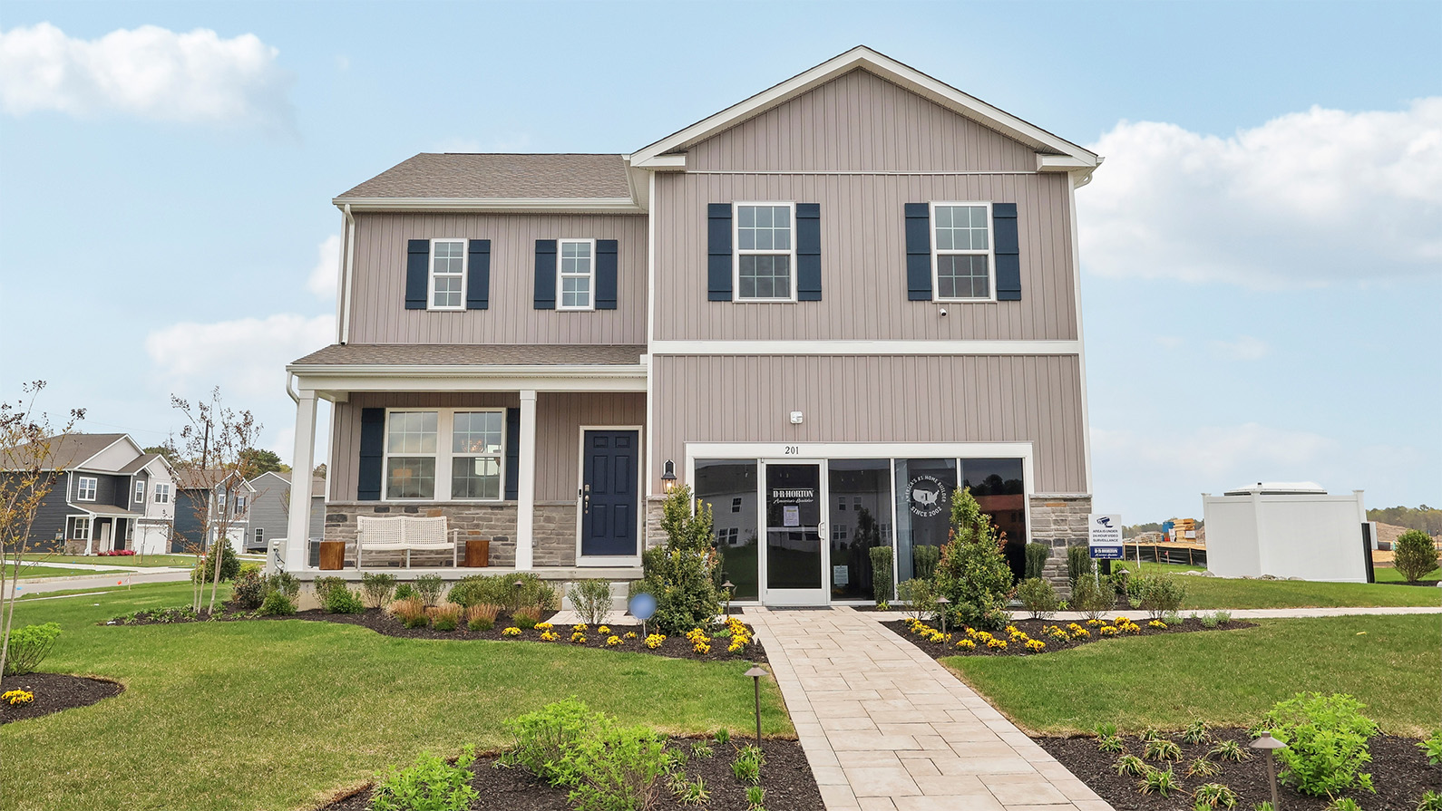 front exterior of a galen model at Winds at Ocean Club