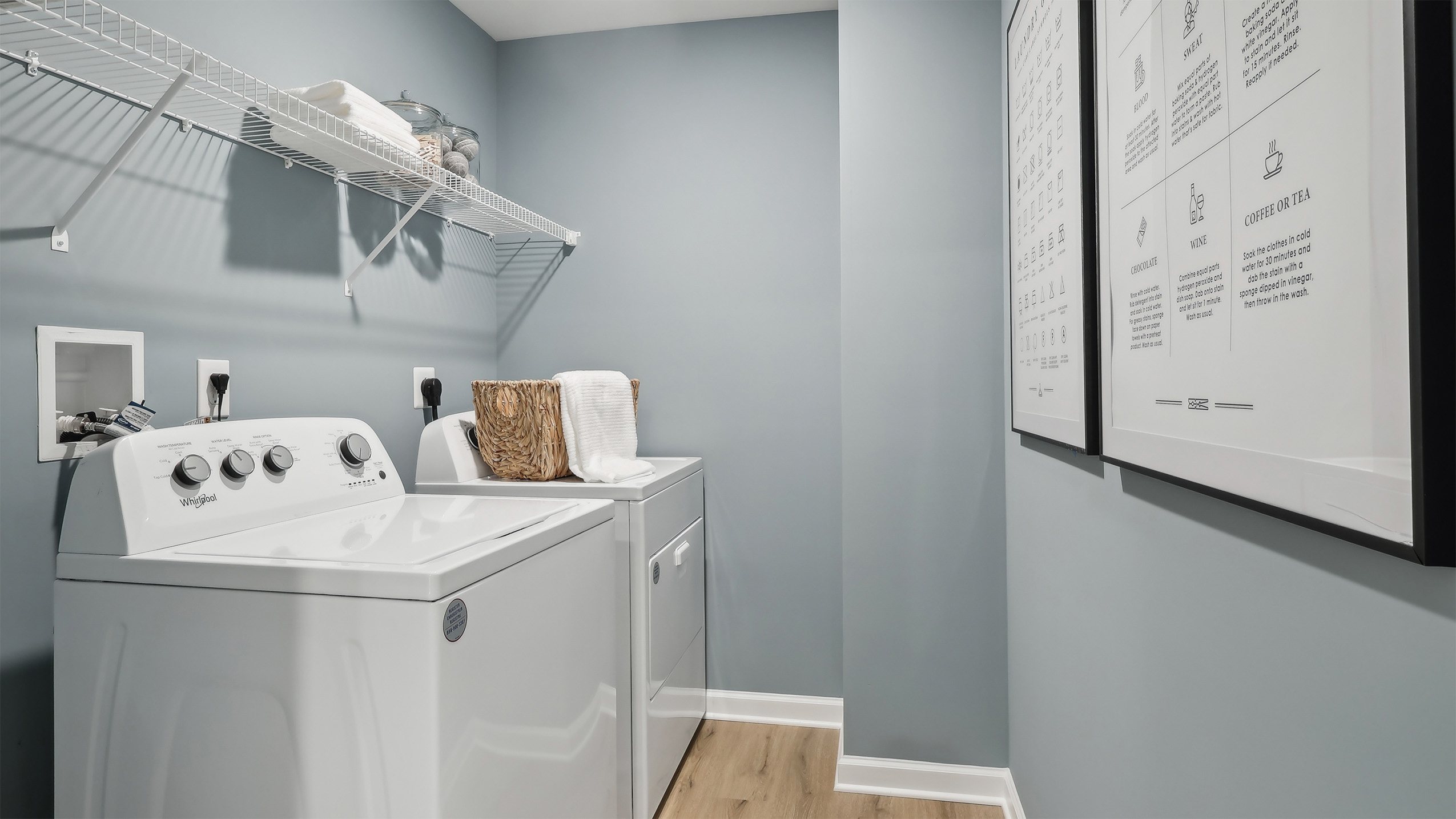 large laundry unit with storage