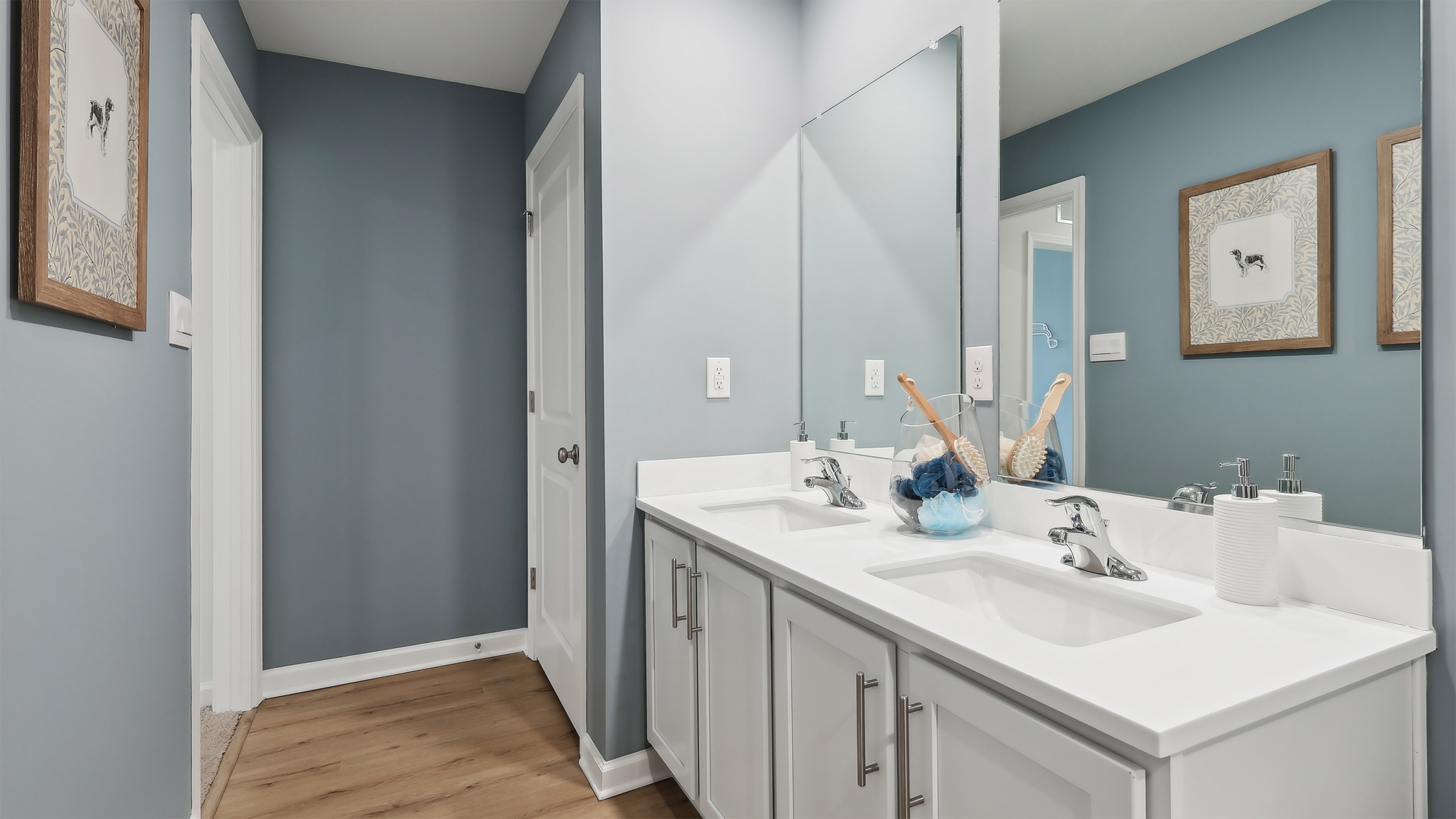 full bathroom with double vanity