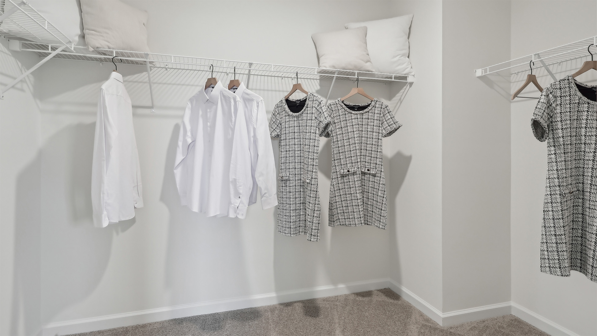 large walk in closet in the primary bedroom