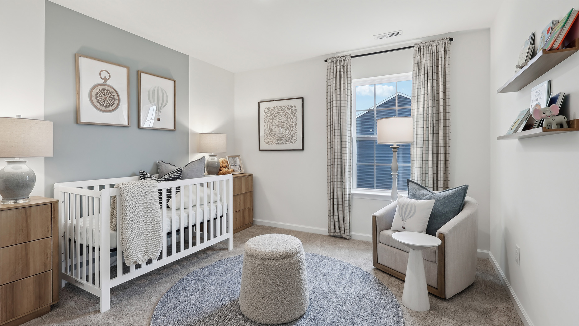 bedroom with nursery design