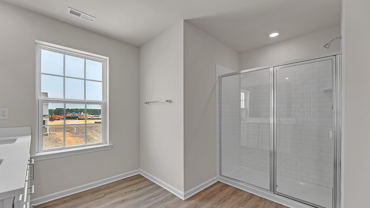 full bath with large window