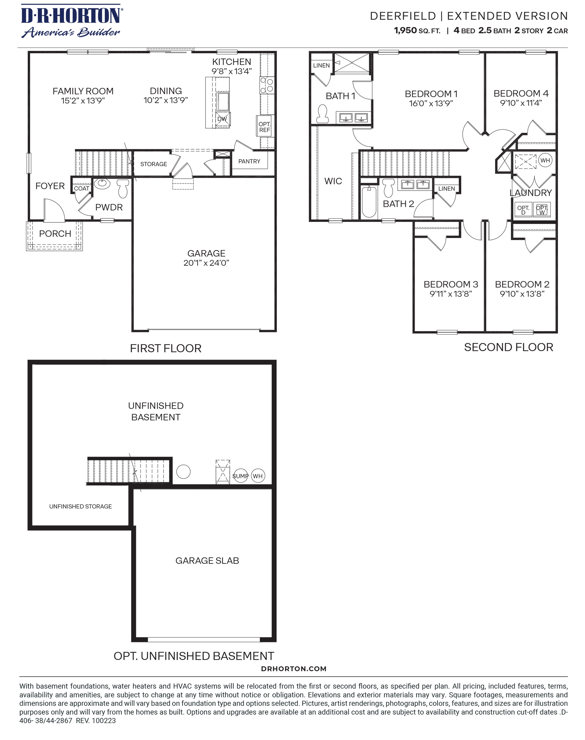 floorplan with two foot extension
