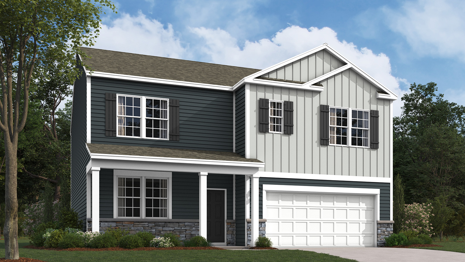Hayden exterior white and gray model