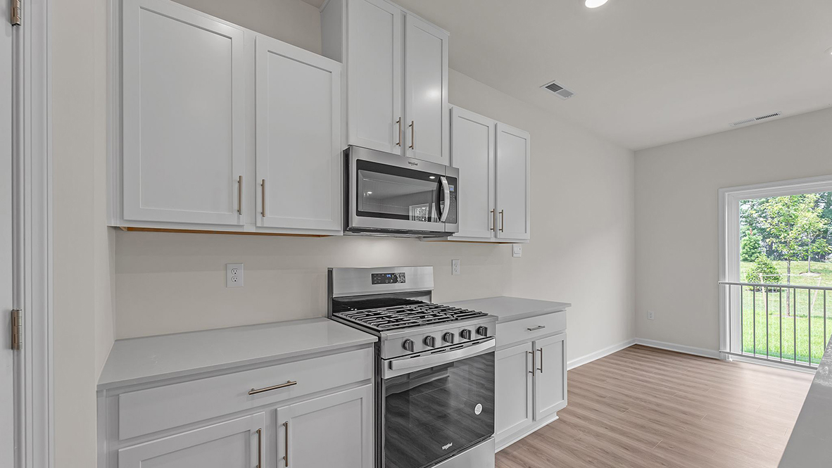 spacious kitchen with large island