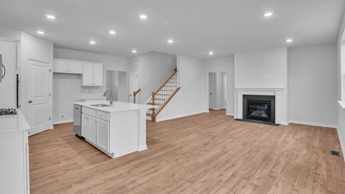 hadley open concept kitchen and living room