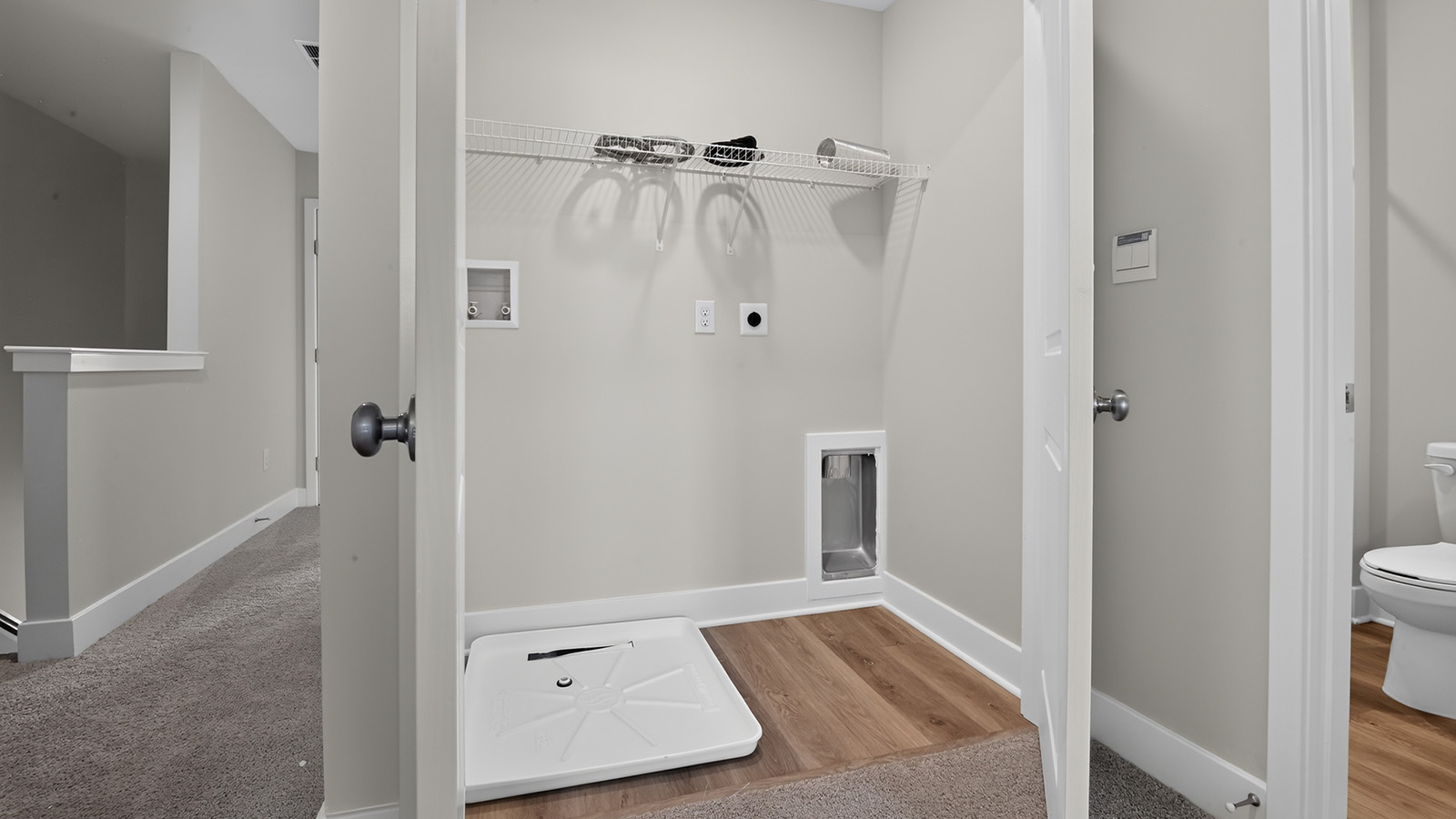 second floor laundry unit