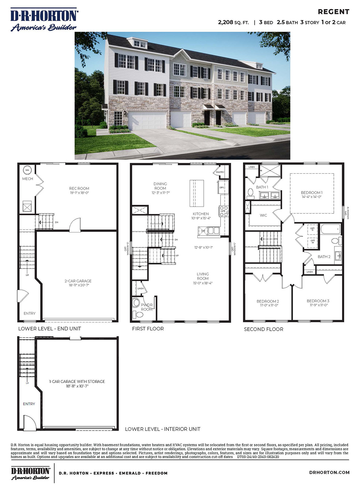 Floor Plan in Enclave at Aura Glassboro, NJ D.R. Horton