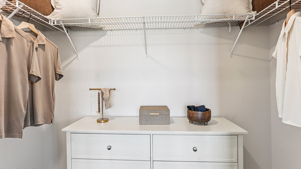 spacious closet in the primary suite