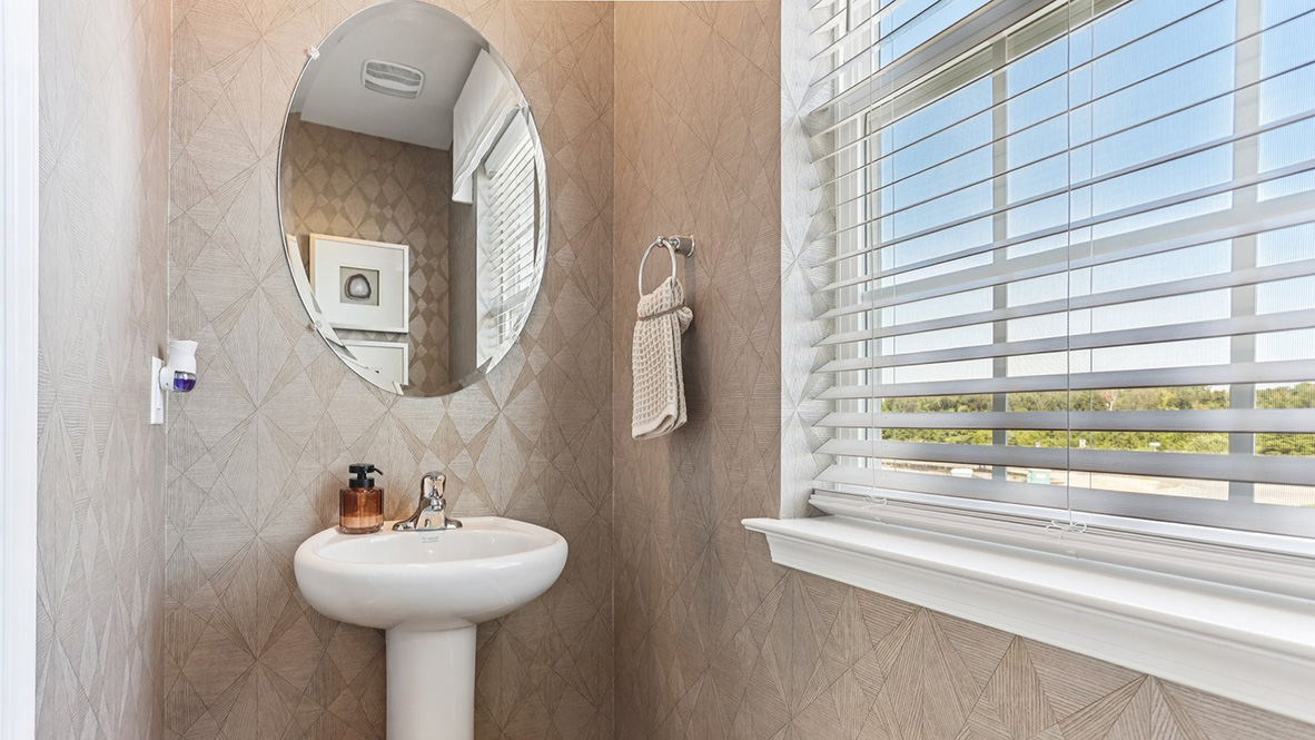 powder room on the second floor