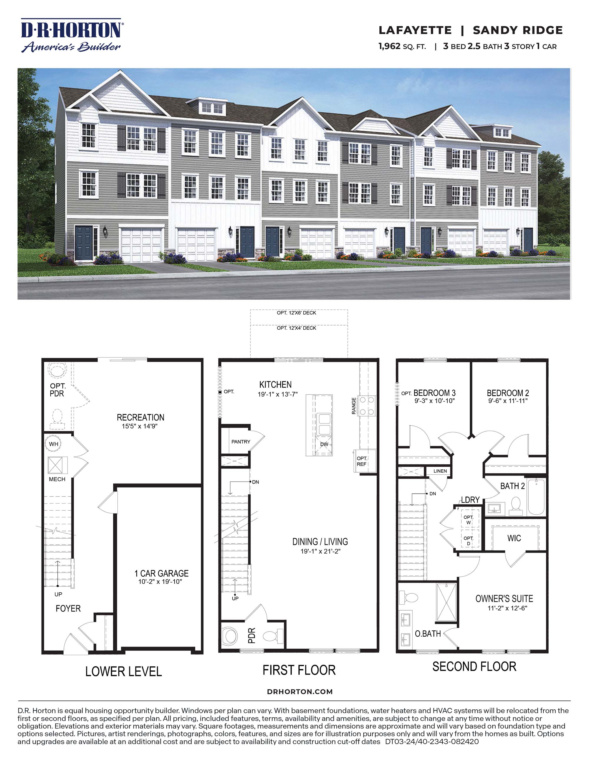 the Lafayette floor plan featuring the optional bath