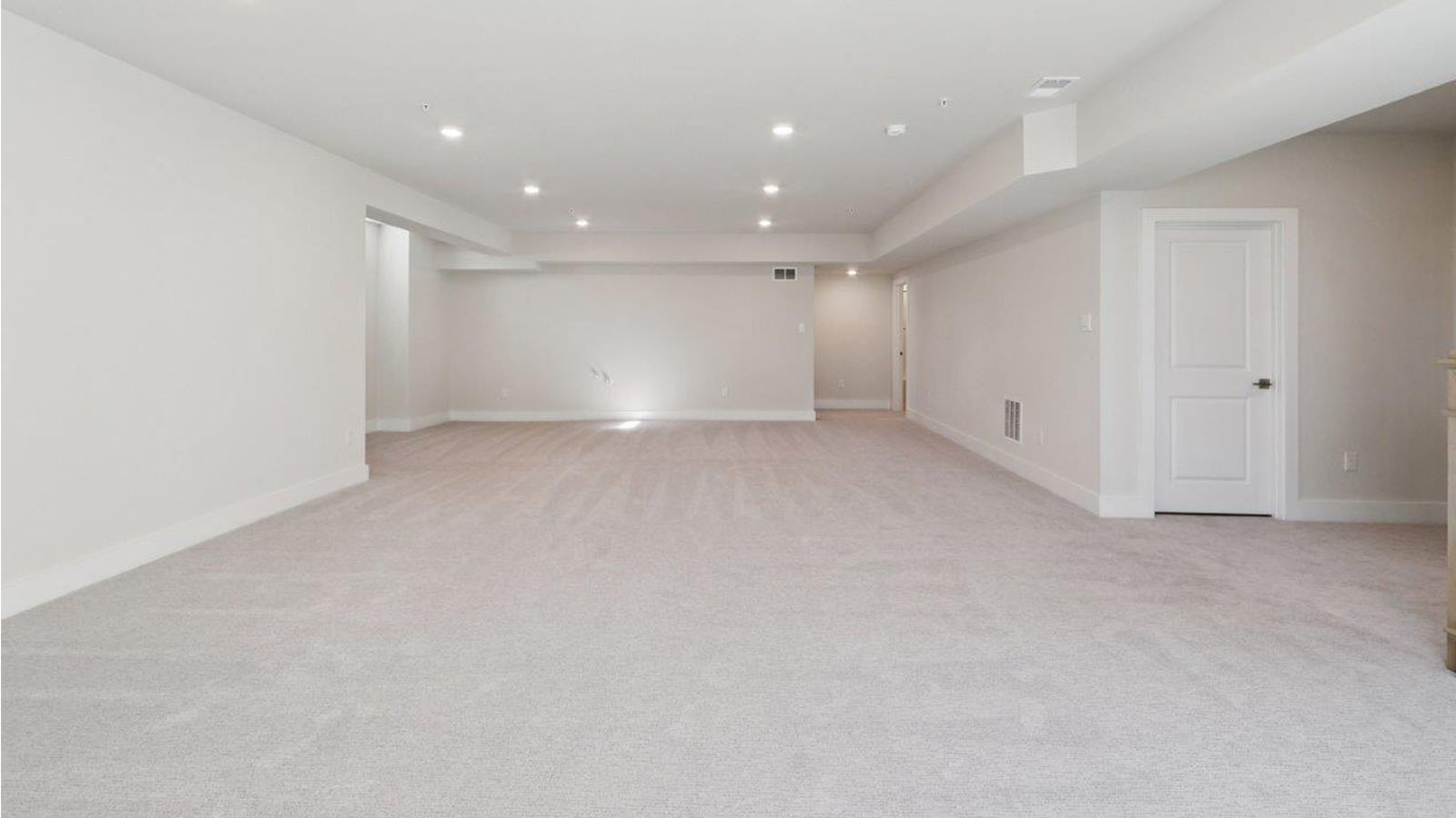 basement with carpet