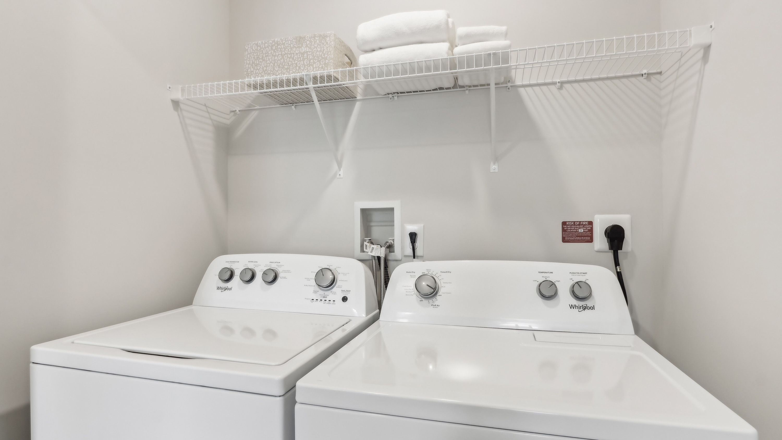 laundry unit on the second floor