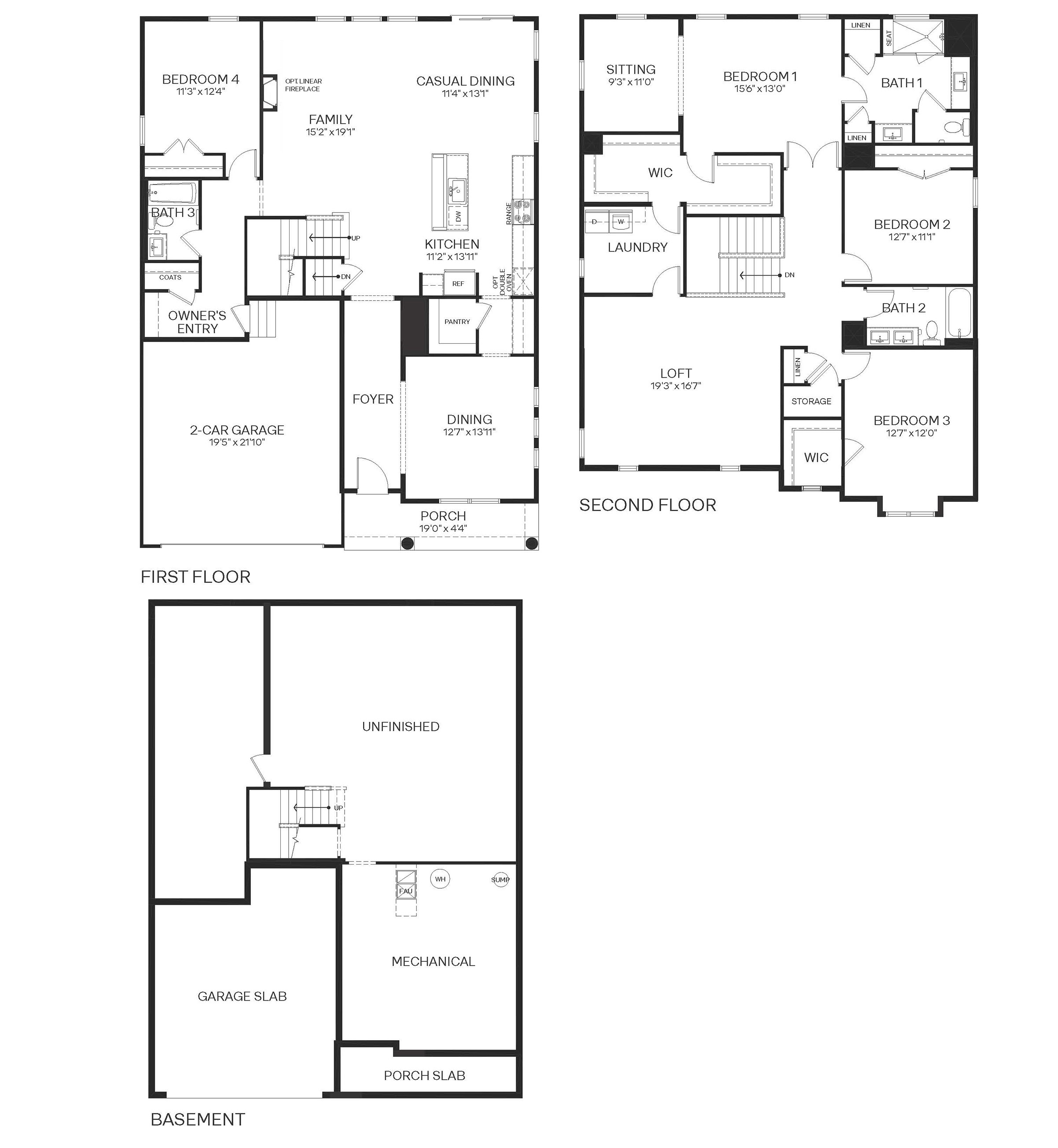 floor plan of a Hampshire Model