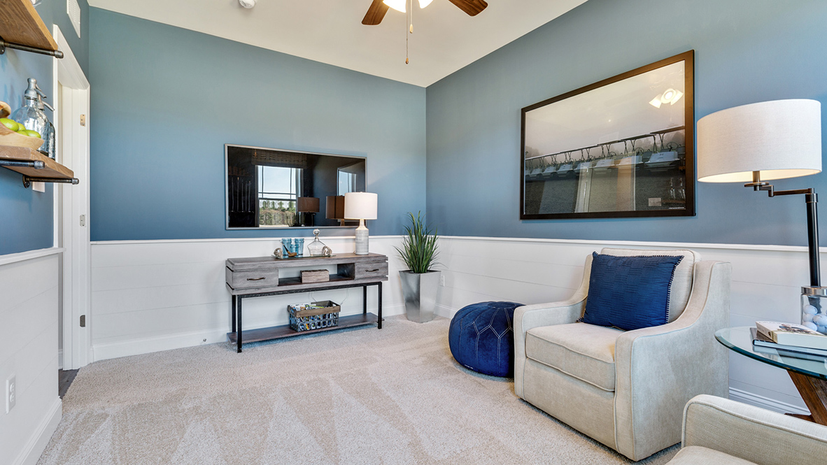 Two additional bedrooms are located on the main level sharing the second bathroom.