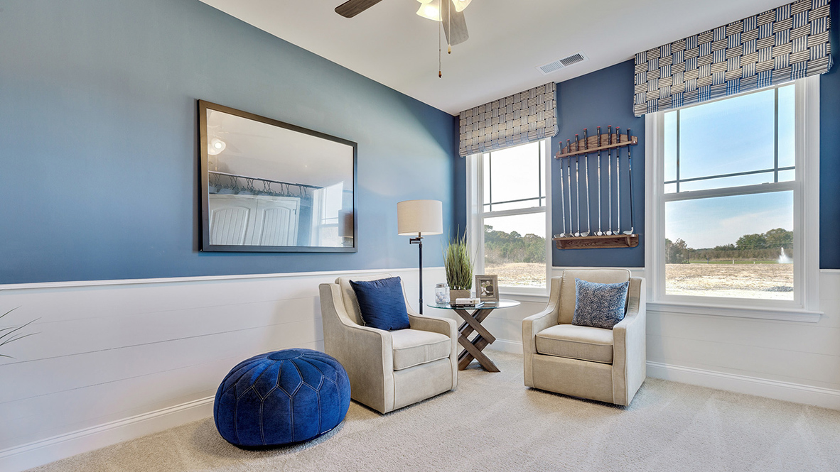 Two additional bedrooms are located on the main level sharing the second bathroom.