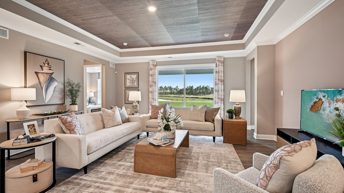 The large living area also has a large double window.