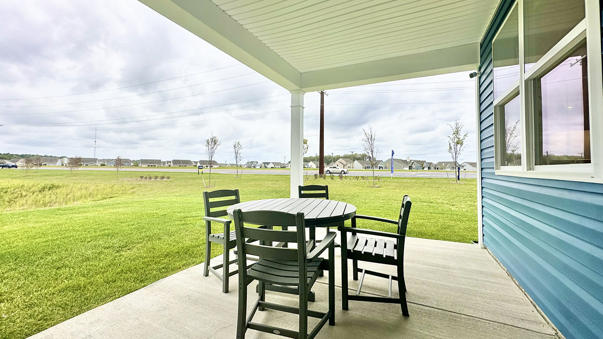 Enjoy evenings outside on your oversized rear-covered patio.