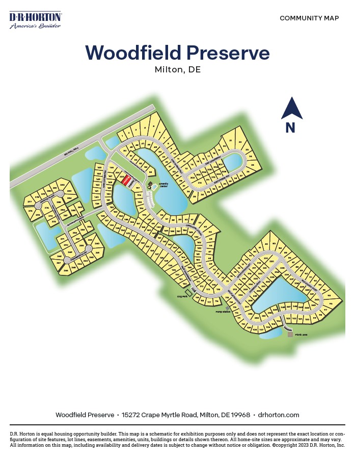 New Homes in Woodfield Preserve Milton, DE D.R. Horton