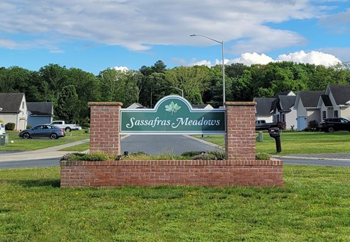 Sassafras Meadows community monument.