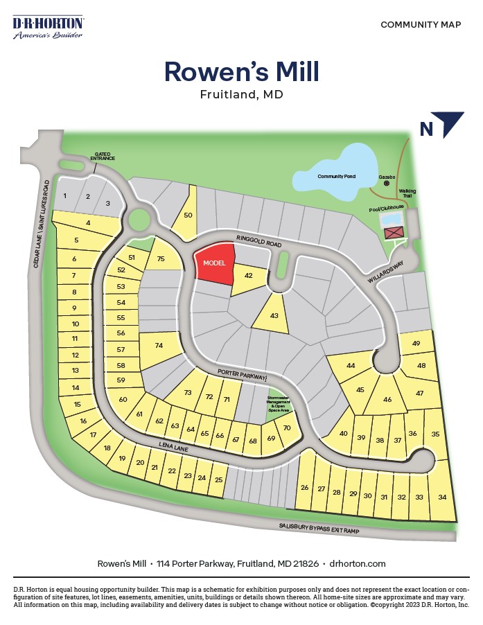 New Homes in Rowens Mill Fruitland, MD D.R. Horton
