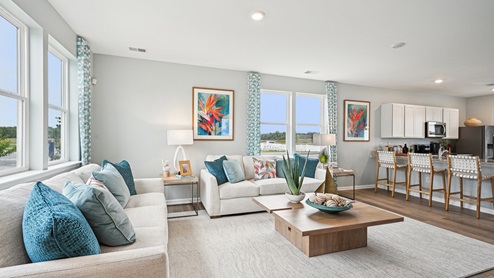 Entry into the open-concept living area.