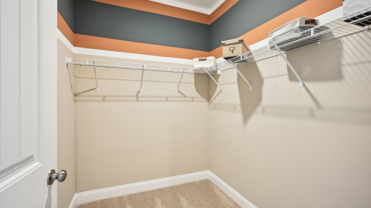 The sizeable walk-in closets give you plenty of storage.